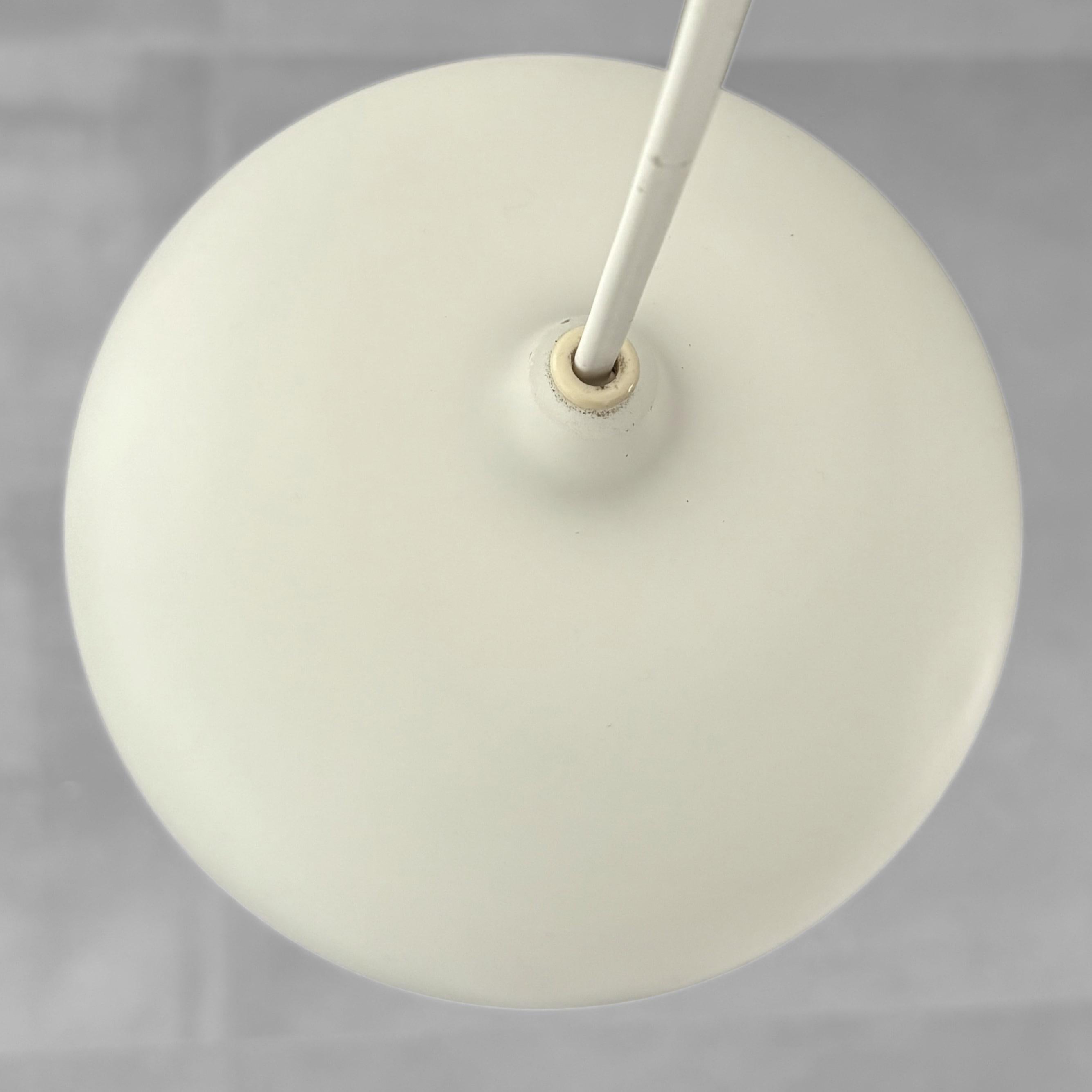 Alf Svensson, modernist pendant lamp, opal glass, Bergboms, Sweden, 1950s For Sale 7