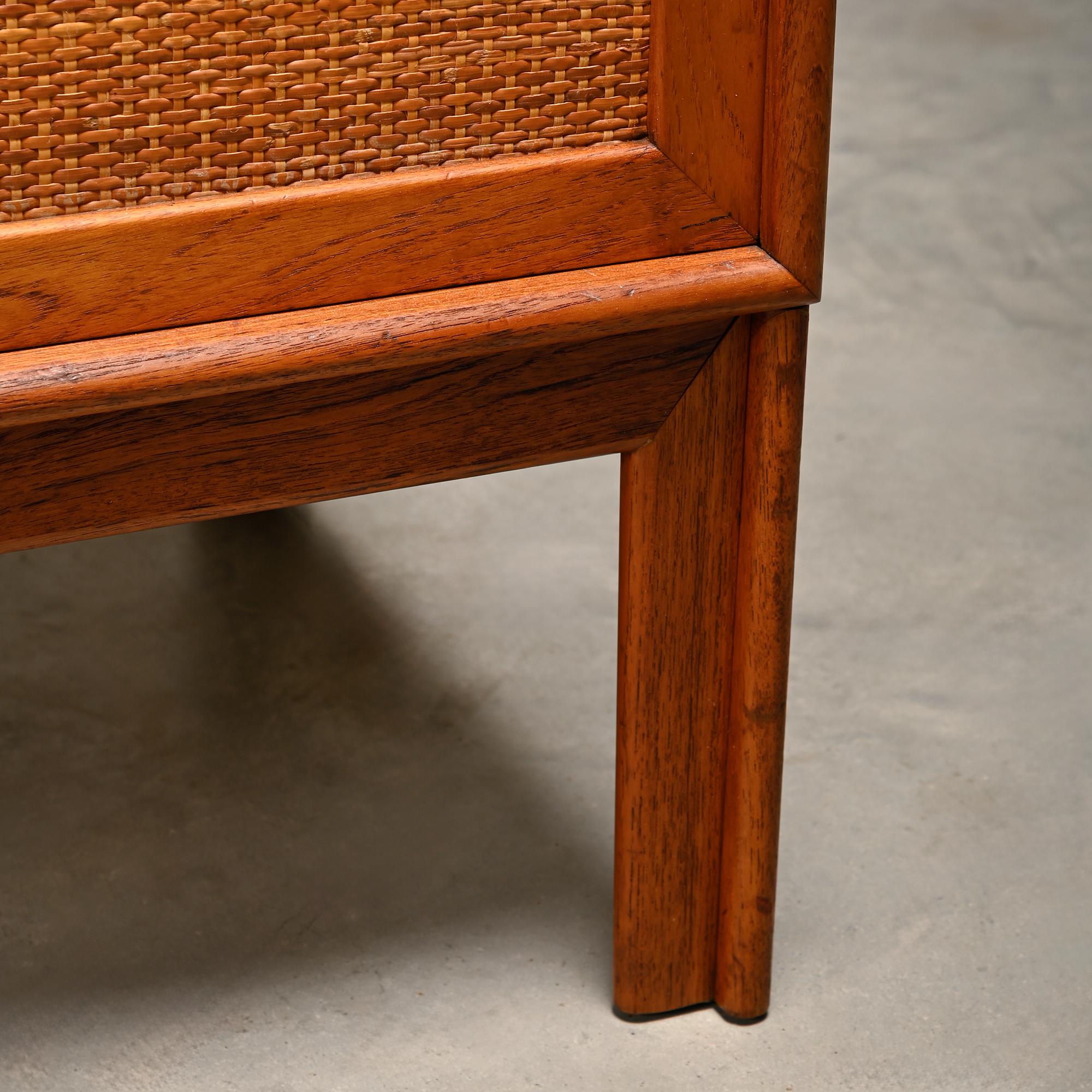 Alf Svensson Norrland Sideboard in Teak and Rattan for Bjästa Möbelfabrik Sweden For Sale 7
