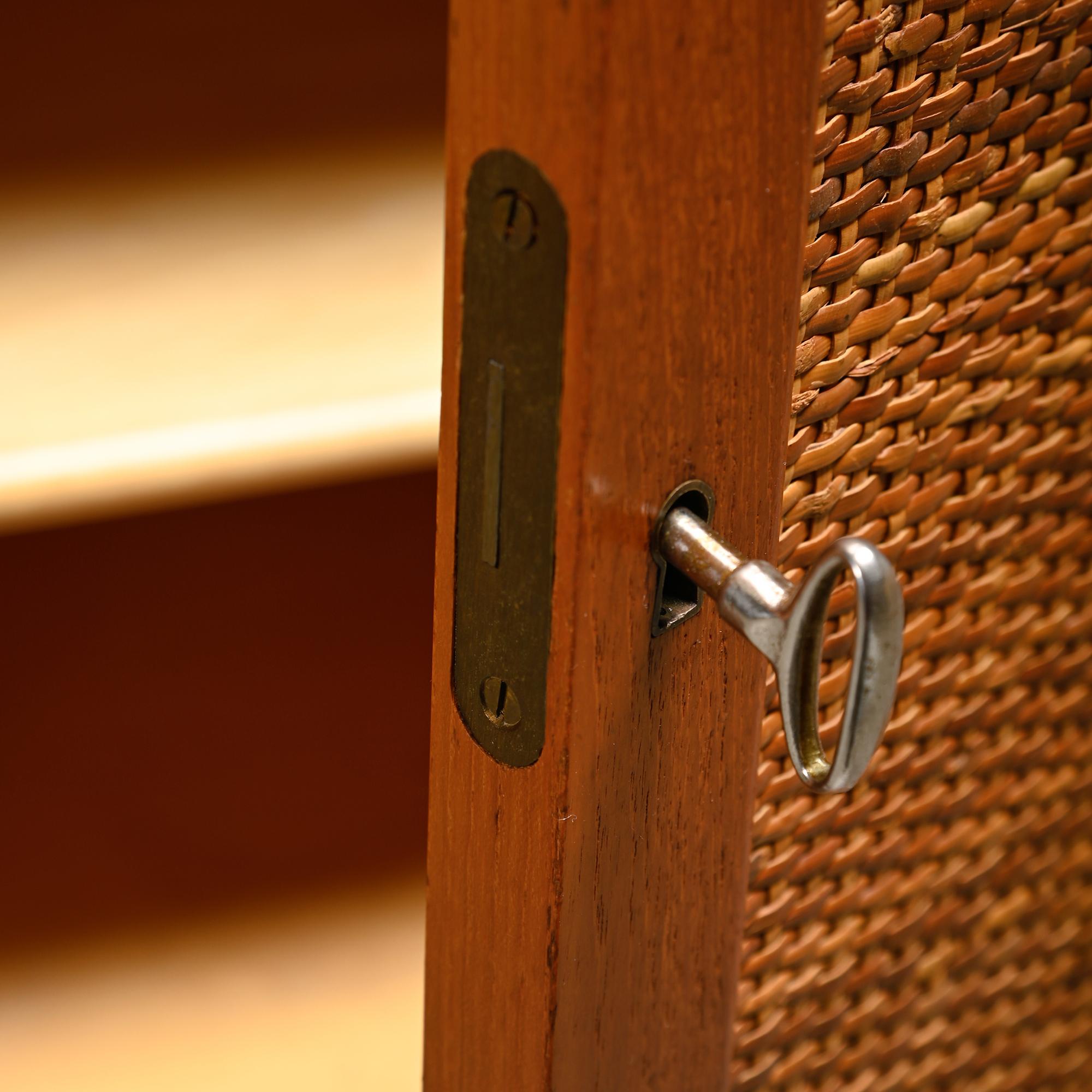 Alf Svensson Norrland Sideboard in Teak and Rattan for Bjästa Möbelfabrik Sweden For Sale 9