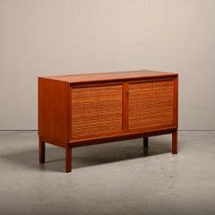 Alf Svensson Norrland Sideboard in Teak and Rattan for Bjästa Möbelfabrik Sweden