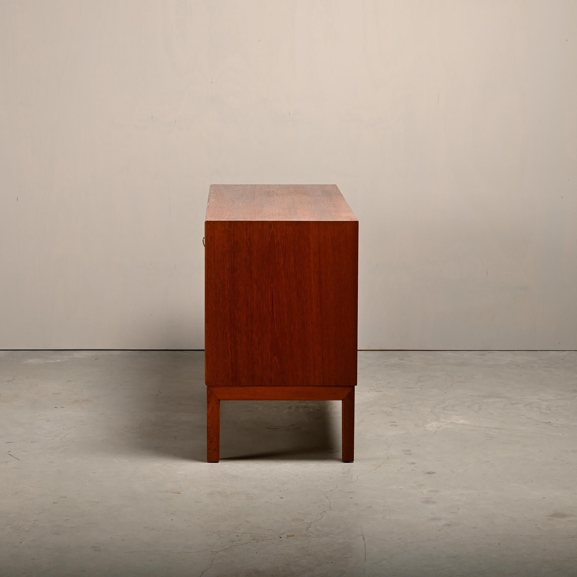 Alf Svensson Norrland Sideboard in Teak and Rattan for Bjästa Möbelfabrik Sweden In Good Condition For Sale In Amsterdam, NL