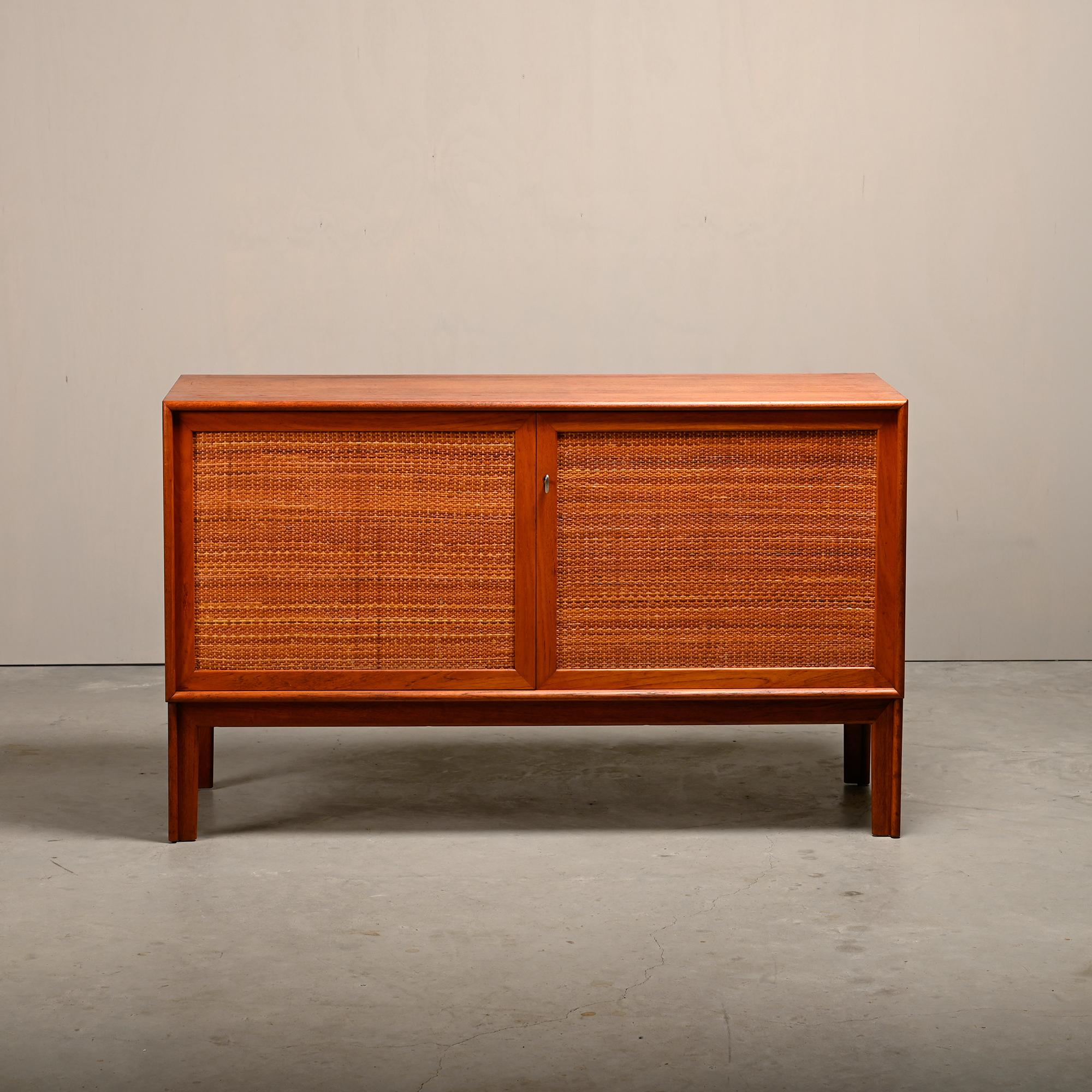 20th Century Alf Svensson Norrland Sideboard in Teak and Rattan for Bjästa Möbelfabrik Sweden For Sale