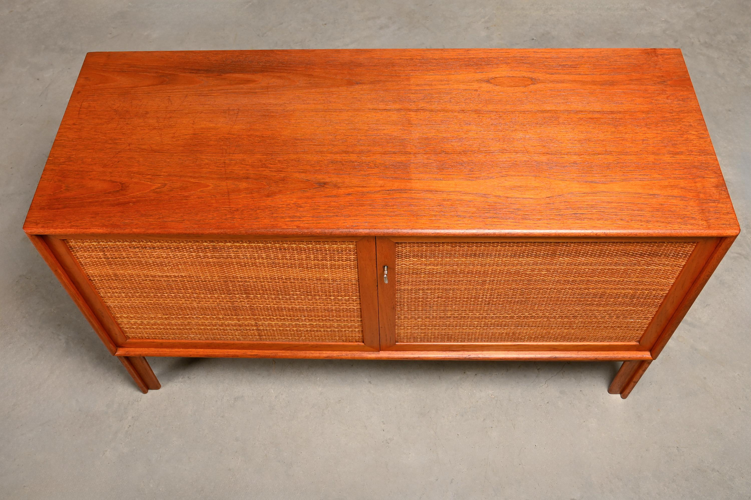 Alf Svensson Norrland Sideboard in Teak and Rattan for Bjästa Möbelfabrik Sweden For Sale 2