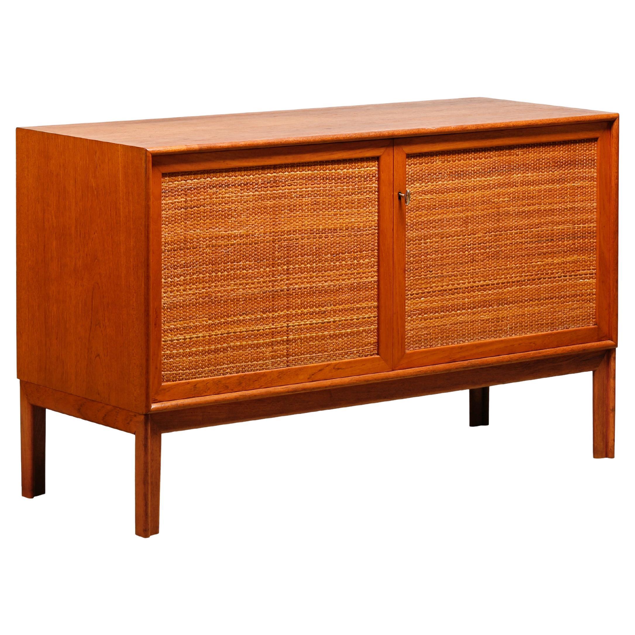 Alf Svensson Norrland Sideboard in Teak and Rattan for Bjästa Möbelfabrik Sweden For Sale