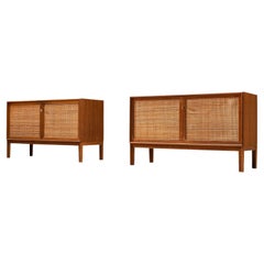 Alf Svensson "Norrland" Sideboards in Teak and Rattan