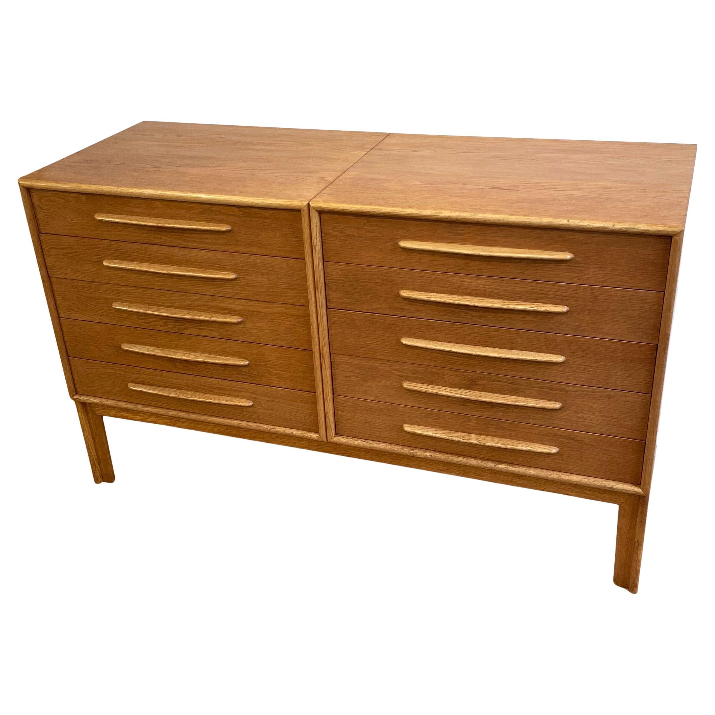 Alf Svensson oak double chest of drawers in vendita 3