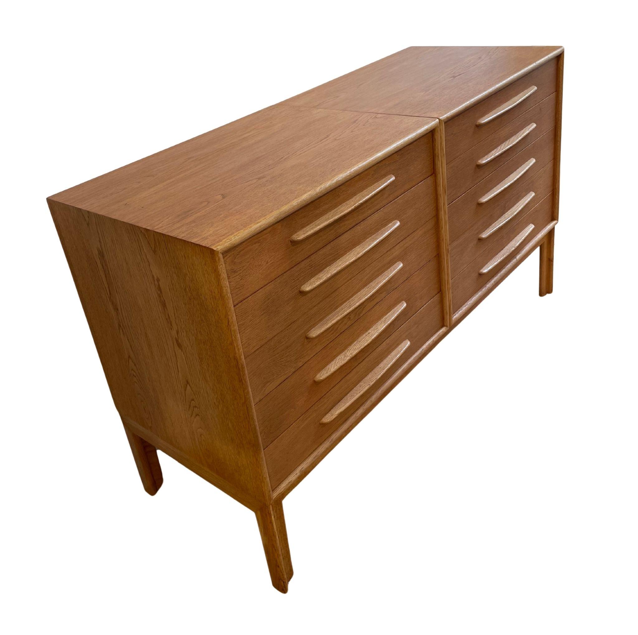 Alf Svensson oak double chest of drawers in vendita 6
