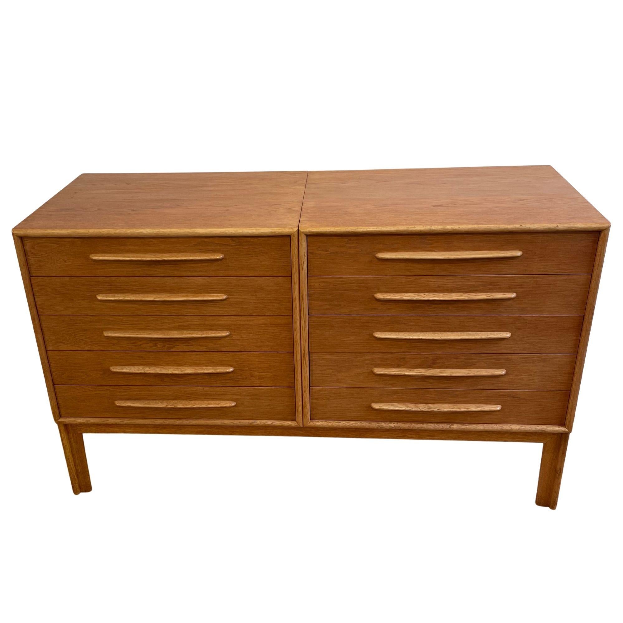 Alf Svensson oak double chest of drawers in vendita 10