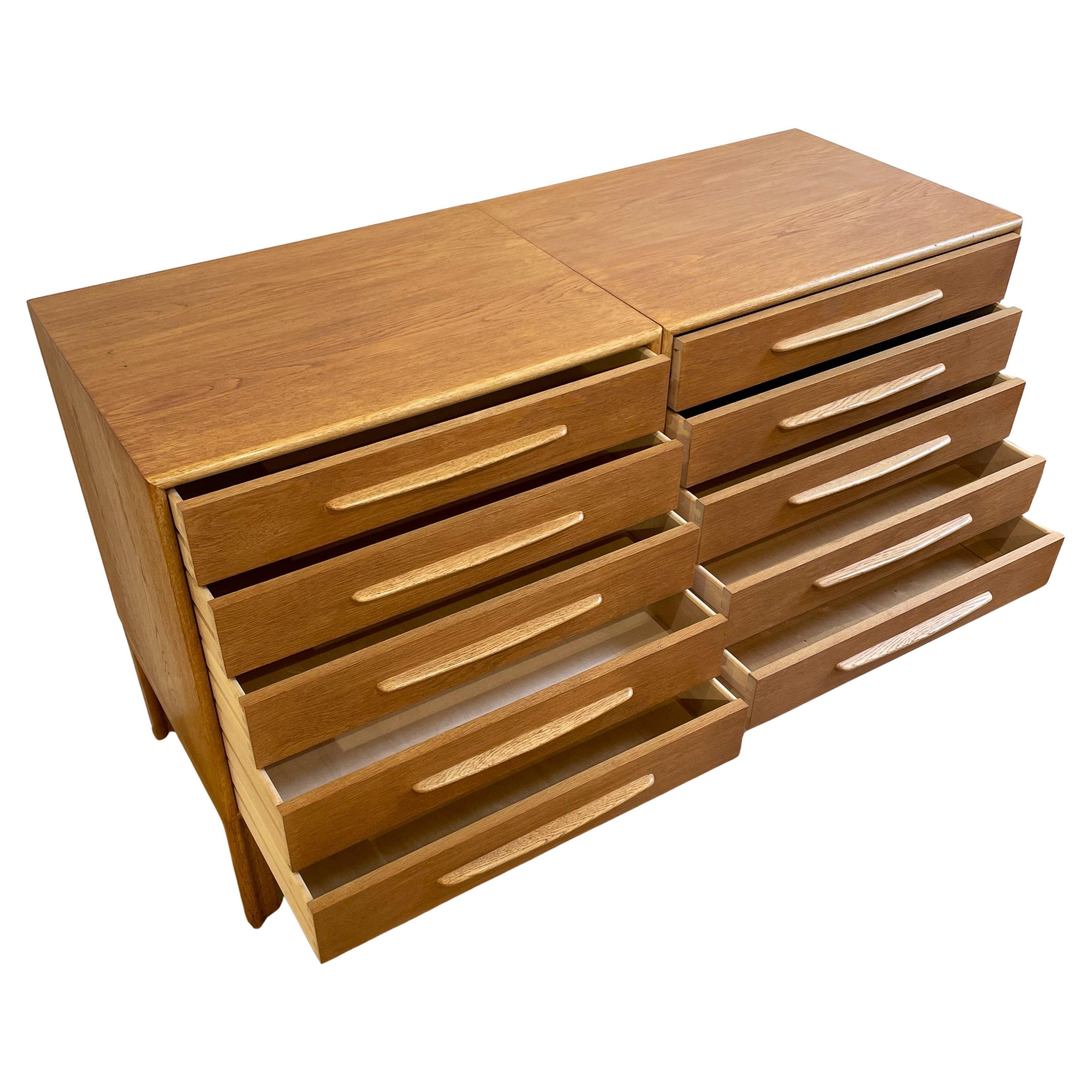 Alf Svensson oak double chest of drawers In condizioni buone in vendita a PARIS, FR