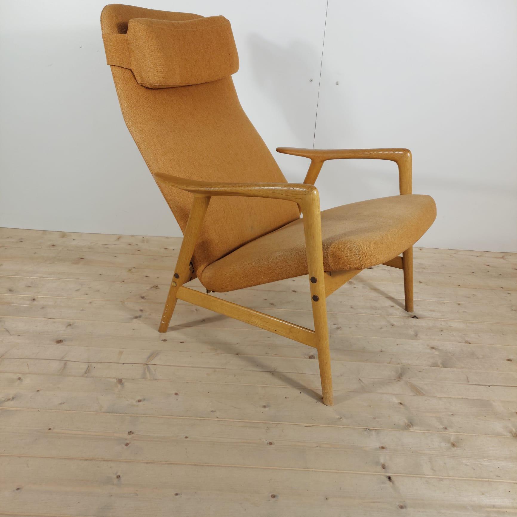 Mid-Century Modern Fauteuil inclinable Alf Svensson, Suède années 1960 en vente