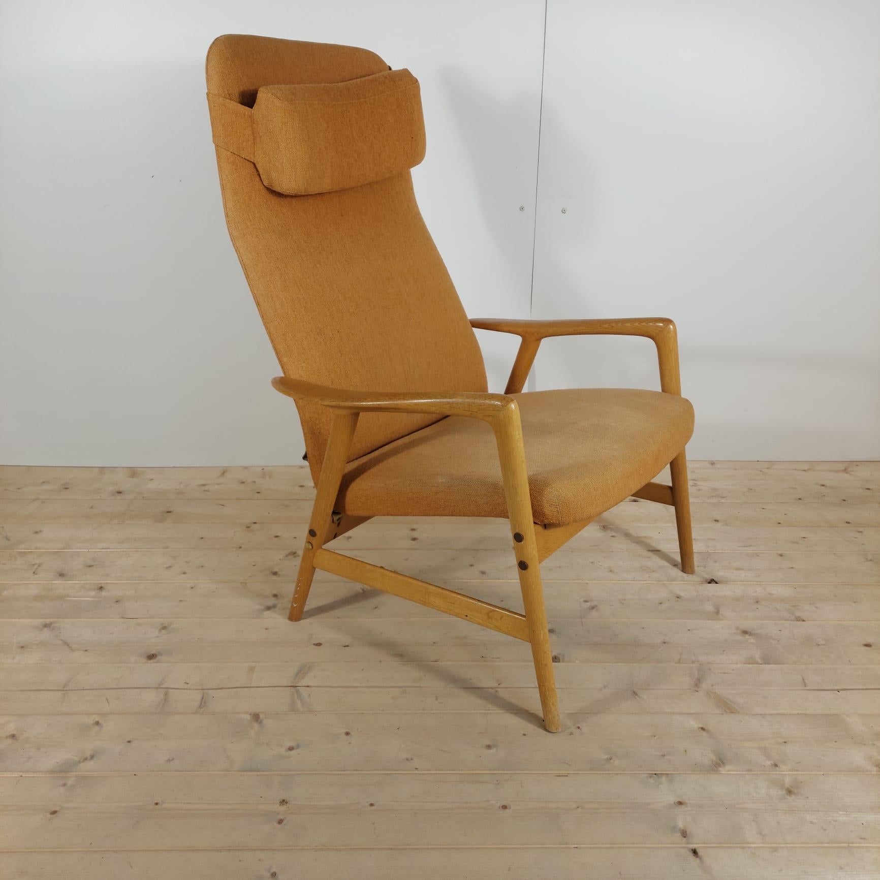 Placage Fauteuil inclinable Alf Svensson, Suède années 1960 en vente