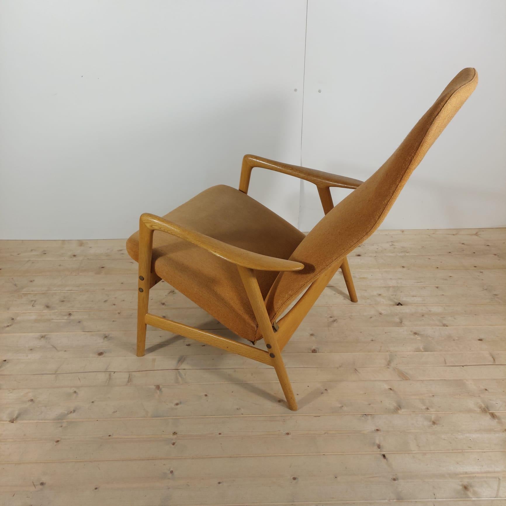 Mid-20th Century Fauteuil inclinable Alf Svensson, Suède années 1960 en vente