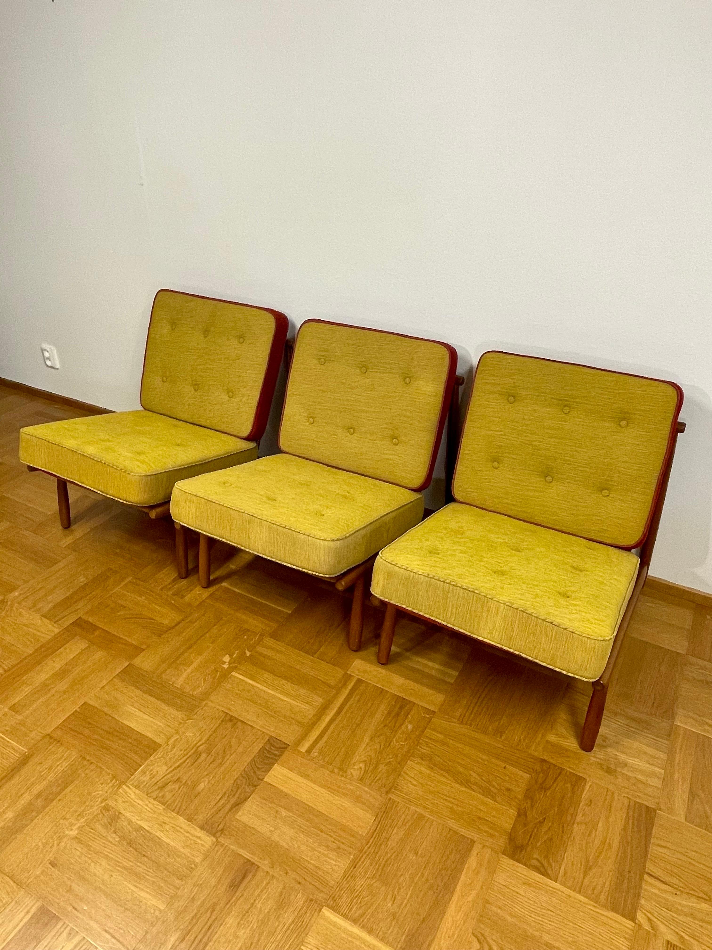 Alf Svensson Set of 3 Domus Easy Chairs by DUX In Good Condition In Örebro, SE