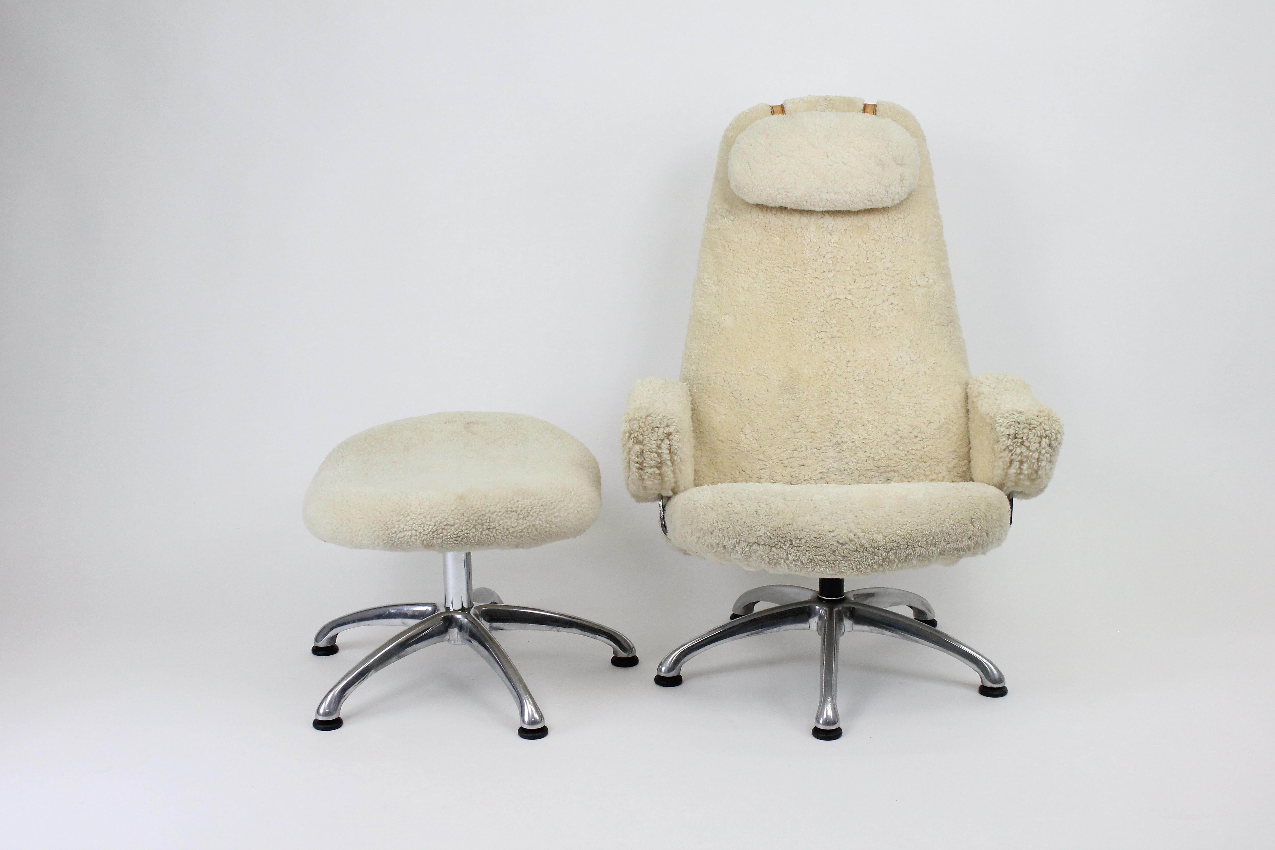 sheepskin swivel chair