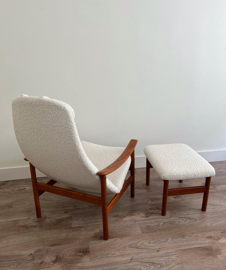 Alf Svensson Teak Lounge Chair with Ottoman For Domus 4