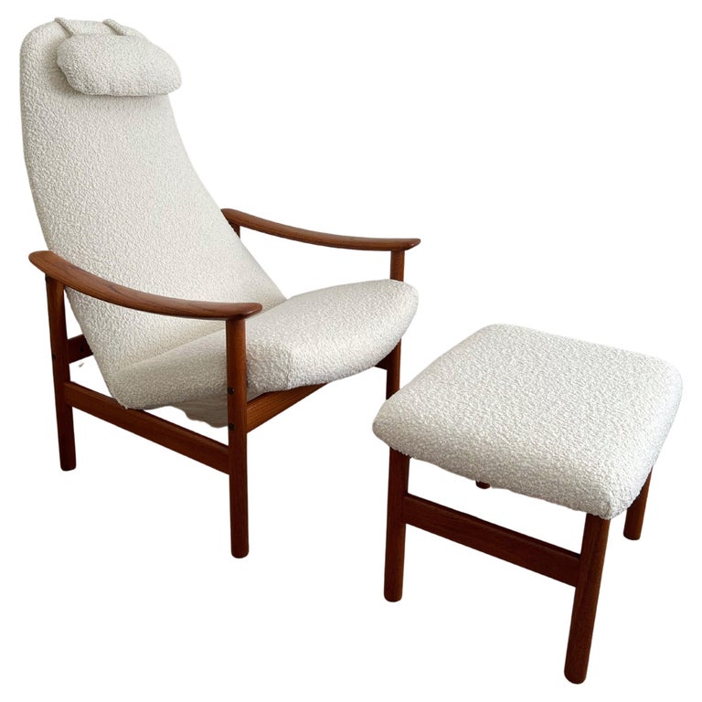 Alf Svensson Teak Lounge Chair with Ottoman For Domus