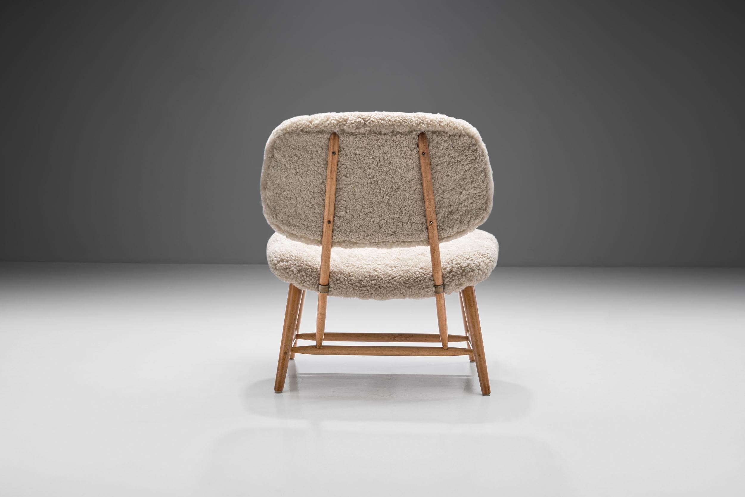 Swedish Alf Svensson “TeVe” Chair for Studio Ljungs Industrier AB, Sweden 1950s For Sale