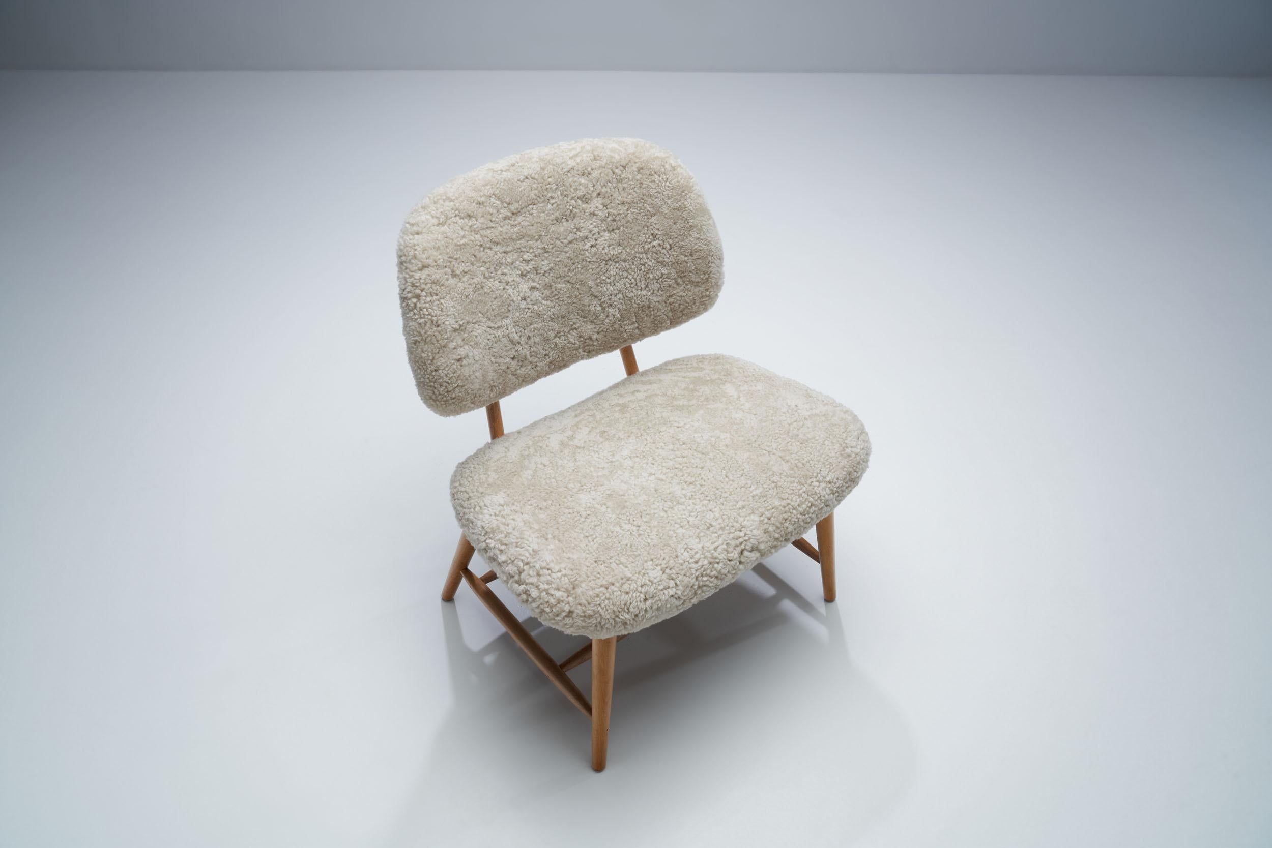 Swedish Alf Svensson “TeVe” Chair for Studio Ljungs Industrier AB, Sweden, 1950s