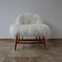 Alf Svensson 'TeVe' Sheepskin Shearling Lounge Chair