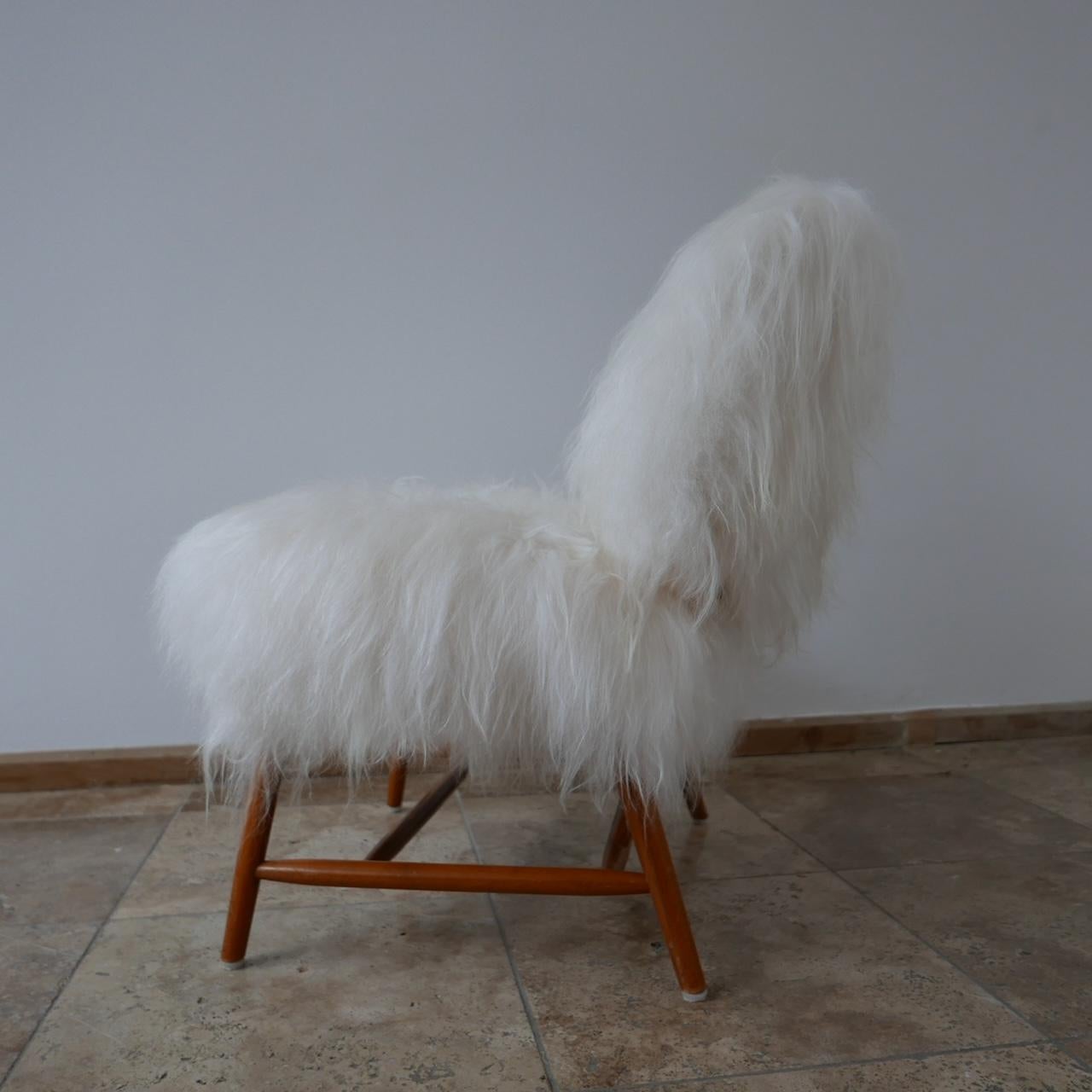 Alf Svensson 'TeVe' Chaise longue en peau de mouton et shearling Bon état - En vente à London, GB