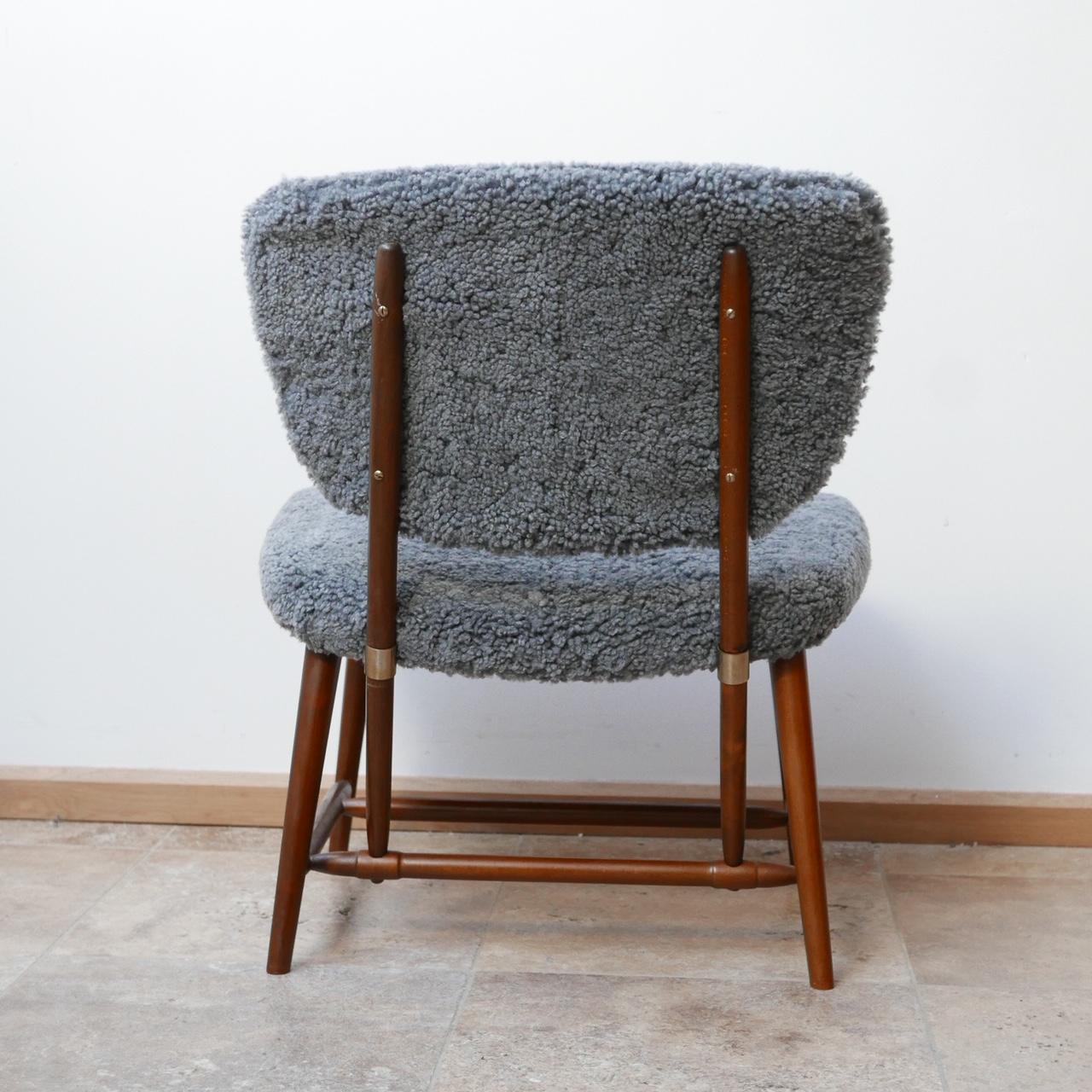 Alf Svensson 'TeVe' Sheepskin Shearling Lounge Chair 2