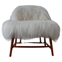 Vintage Alf Svensson 'TeVe' Sheepskin Shearling Lounge Chair