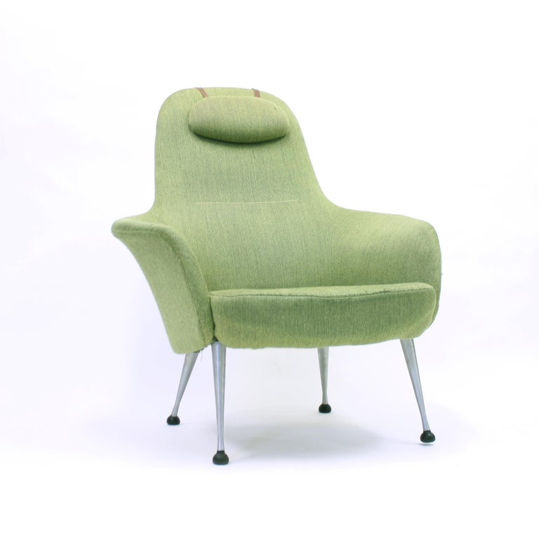 Scandinavian Modern Alf Svensson, Very Rare Lounge Chair Model Napoli for DUX, 1960s For Sale