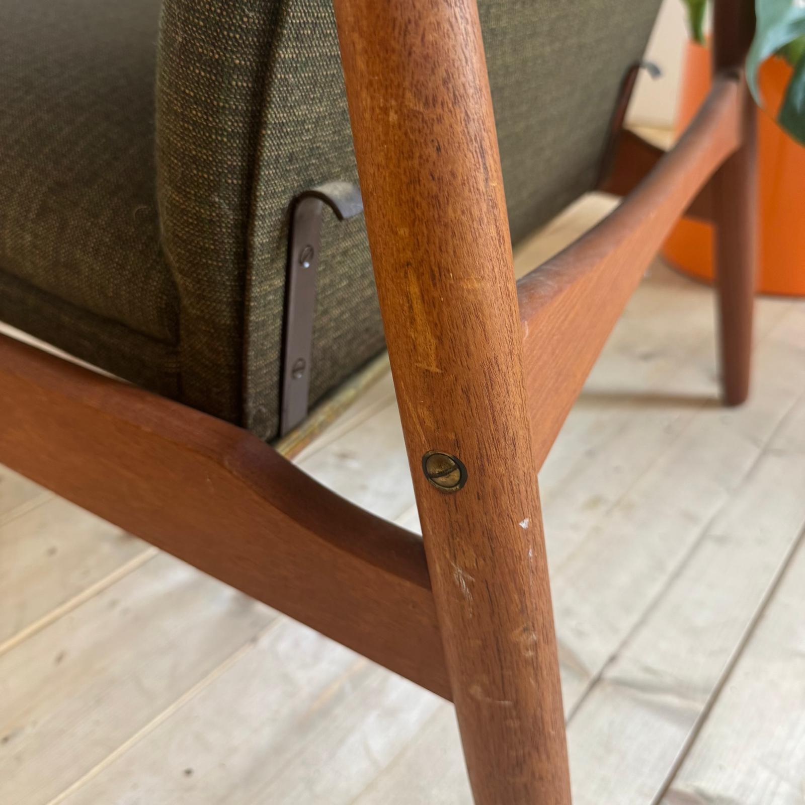 Swedish Fauteuil vintage Alf Svensson, Suède 1960 en vente