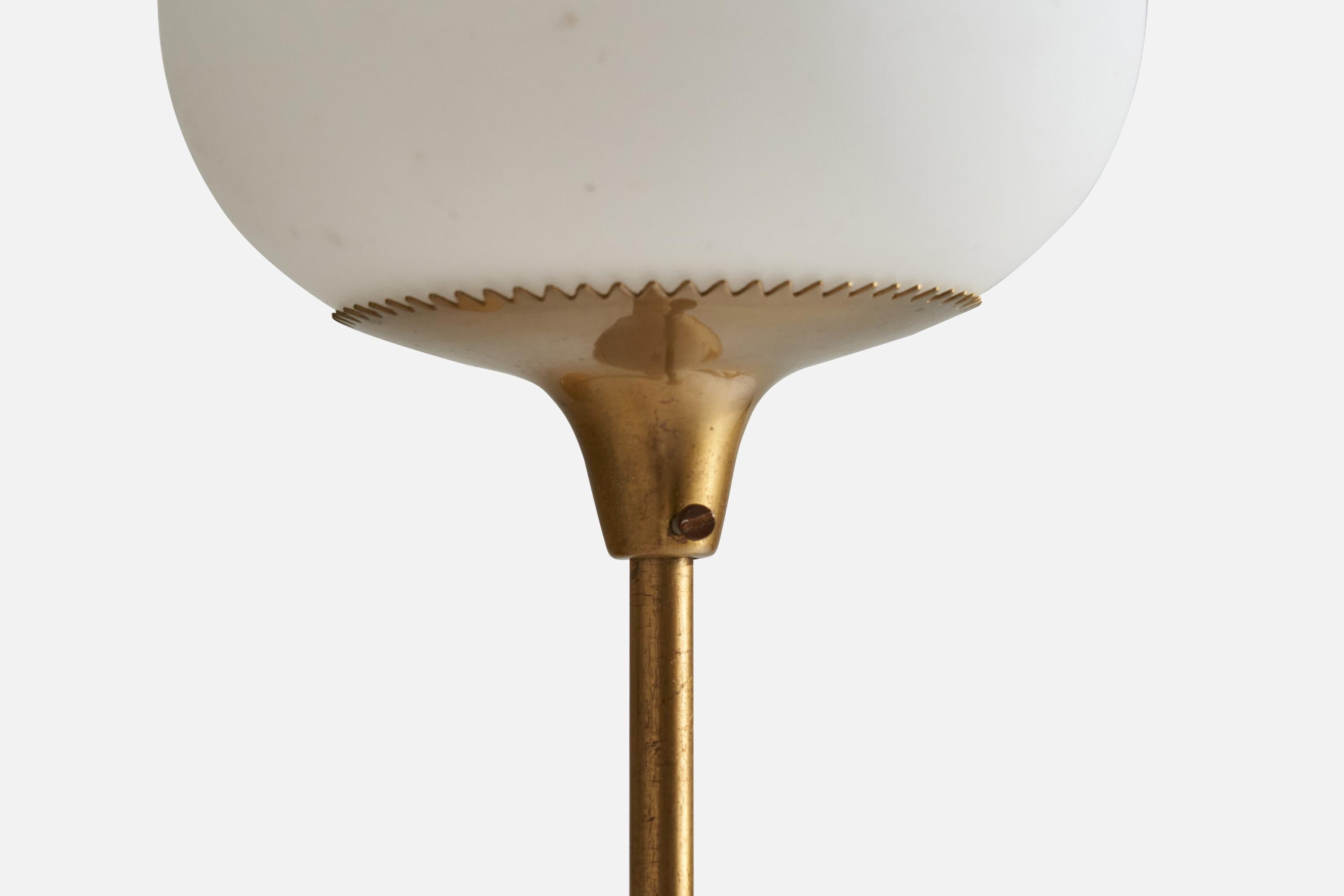Alf Svensson, Wall Light, Brass, Glass, Sweden, 1960s For Sale 1