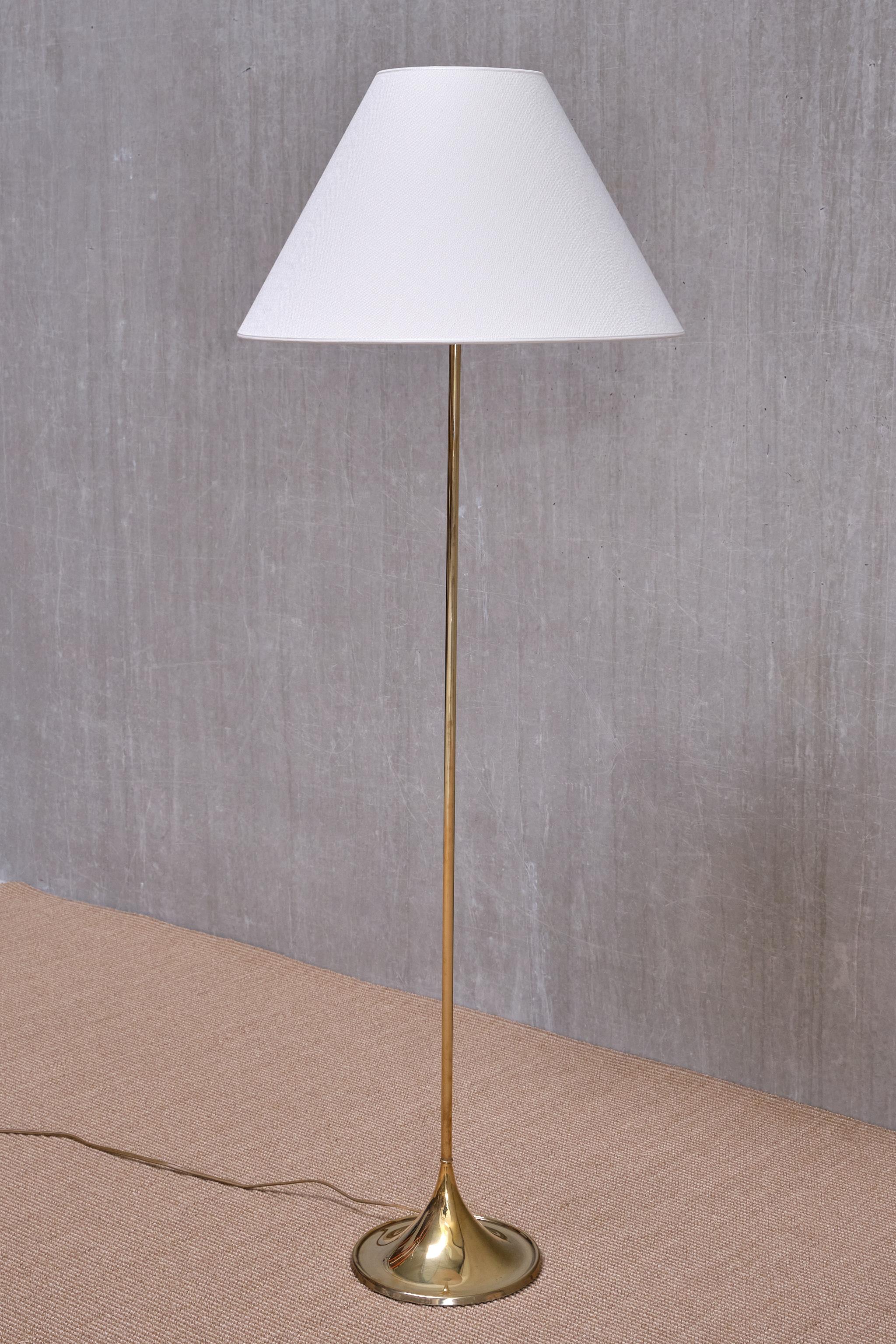 Alf Svensson & Yngve Sandström G-025 Brass Floor Lamp, Bergboms, Sweden 1960s For Sale 4