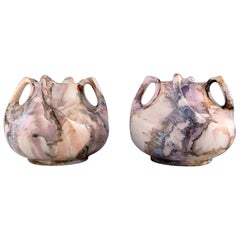 Alf Wallander for Rörstrand, a Pair of Vases in Glazed Ceramics