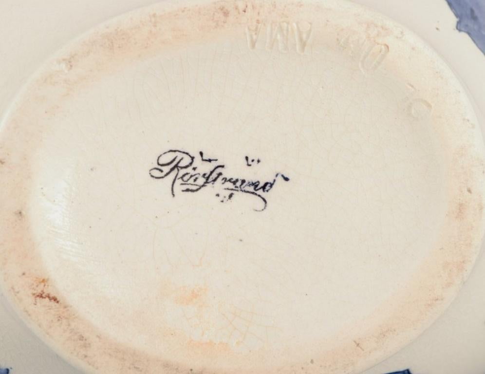 Alf Wallander per Rörstrand. Vaso Art Nouveau in maiolica con doppio manico. in vendita 1