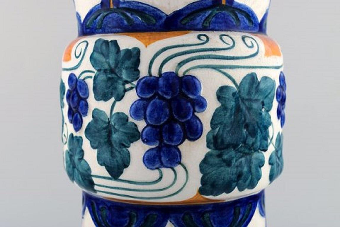 20th Century Alf Wallander for Rorstrand /Rörstrand, Large Art Nouveau Vase in Glazed Faience For Sale