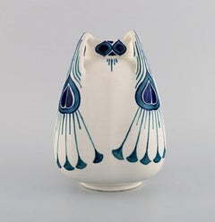Alf Wallander for Rörstrand, Vase with Four Handles in Hand Painted Ceramics