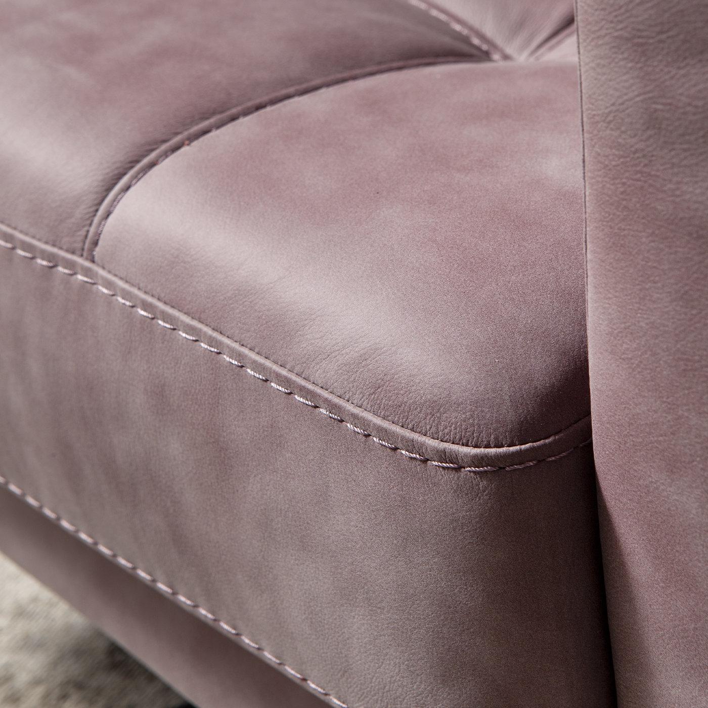 purple leather chairs
