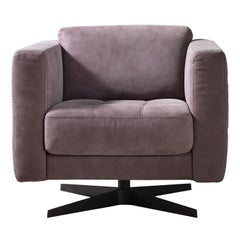 Alfa Purple Leather Armchair