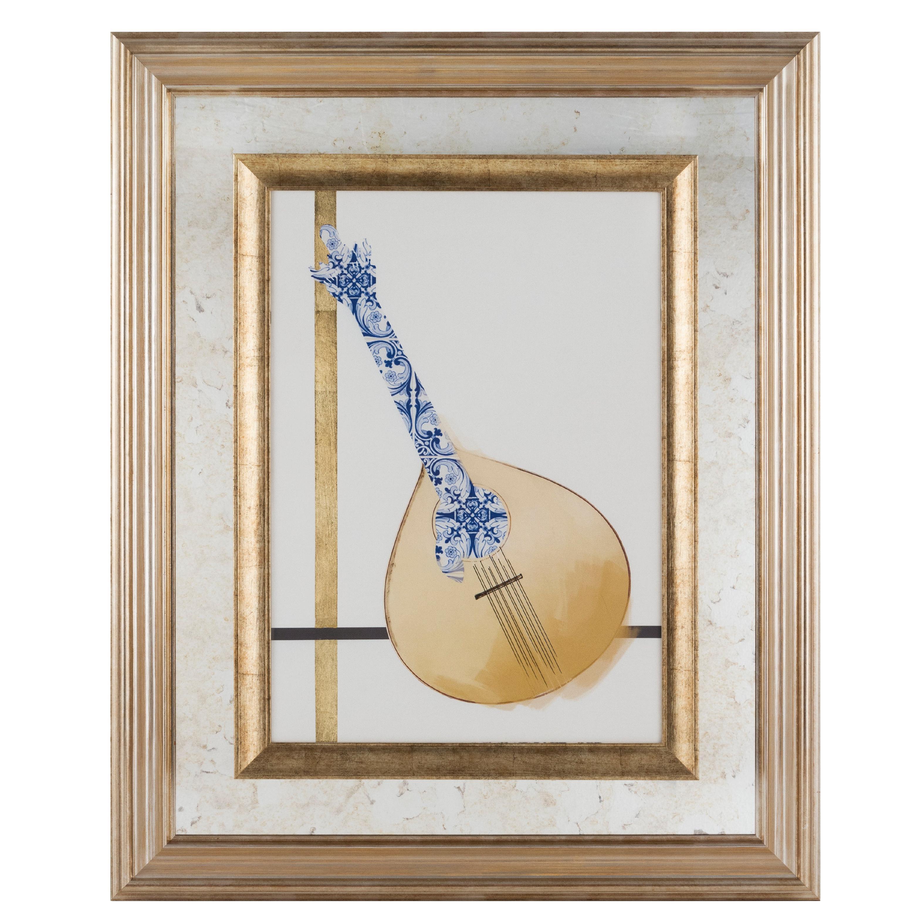 Azulejos de Lisboa Arte de Pared, Obra de Arte Original, Pan de Oro, Hecho a Mano en Portugal