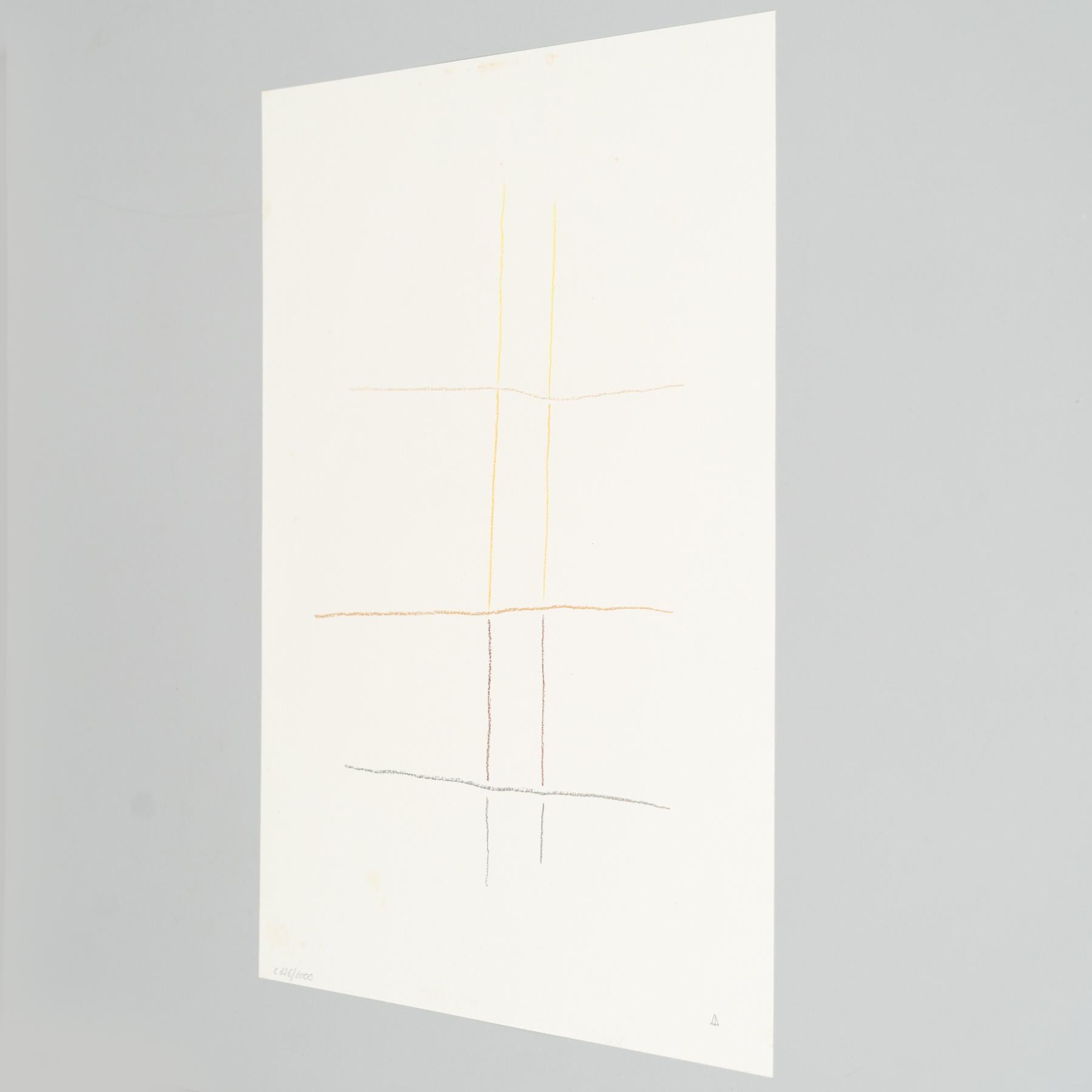 Spanish Alfaro Color Abstract Lithography on Paper, 1999 For Sale