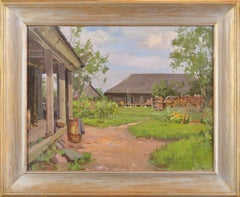 Courtyard, cardboard/oil, 43x55 cm, 1954