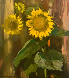Flower of the Sun, by Alfejs Bromults. 1975. Oil on canvas, 92x81 cm