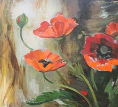 Mohnblumen,  Öl/Leinwand, 54x60 cm