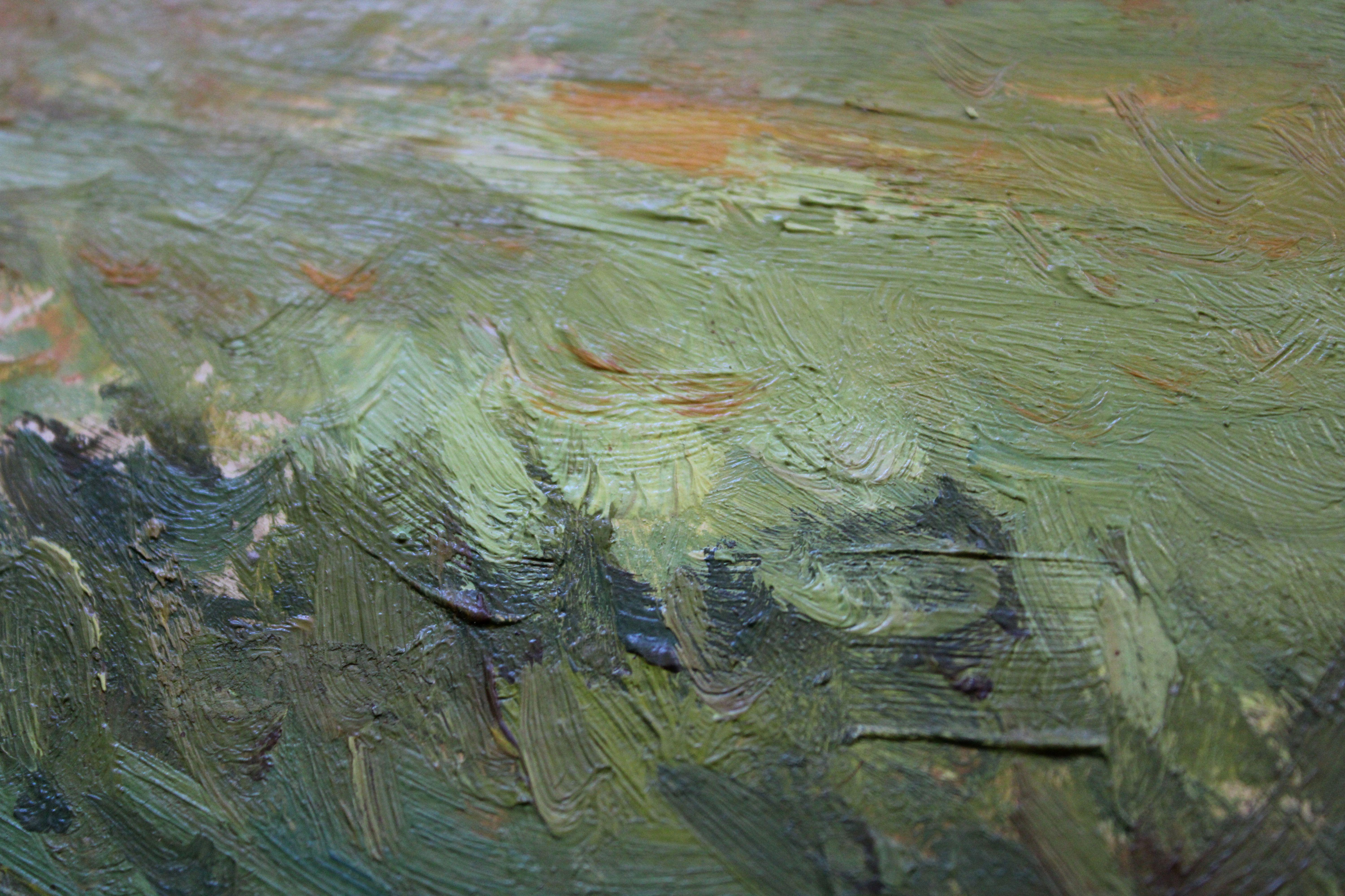 El lago Anna, 1990. Óleo sobre cartón, 40 x 50 cm en venta 2