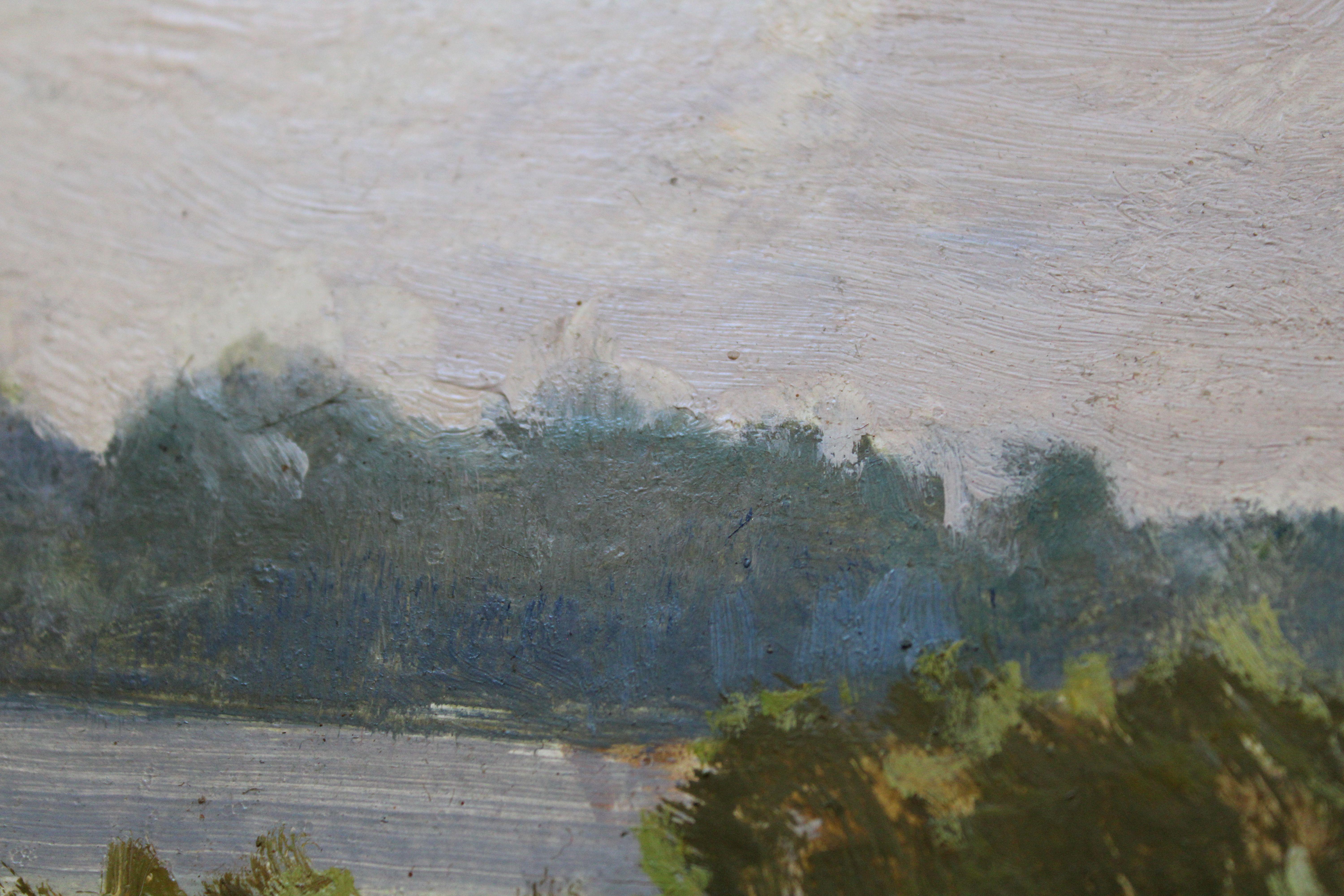 El lago Anna, 1990. Óleo sobre cartón, 40 x 50 cm en venta 3