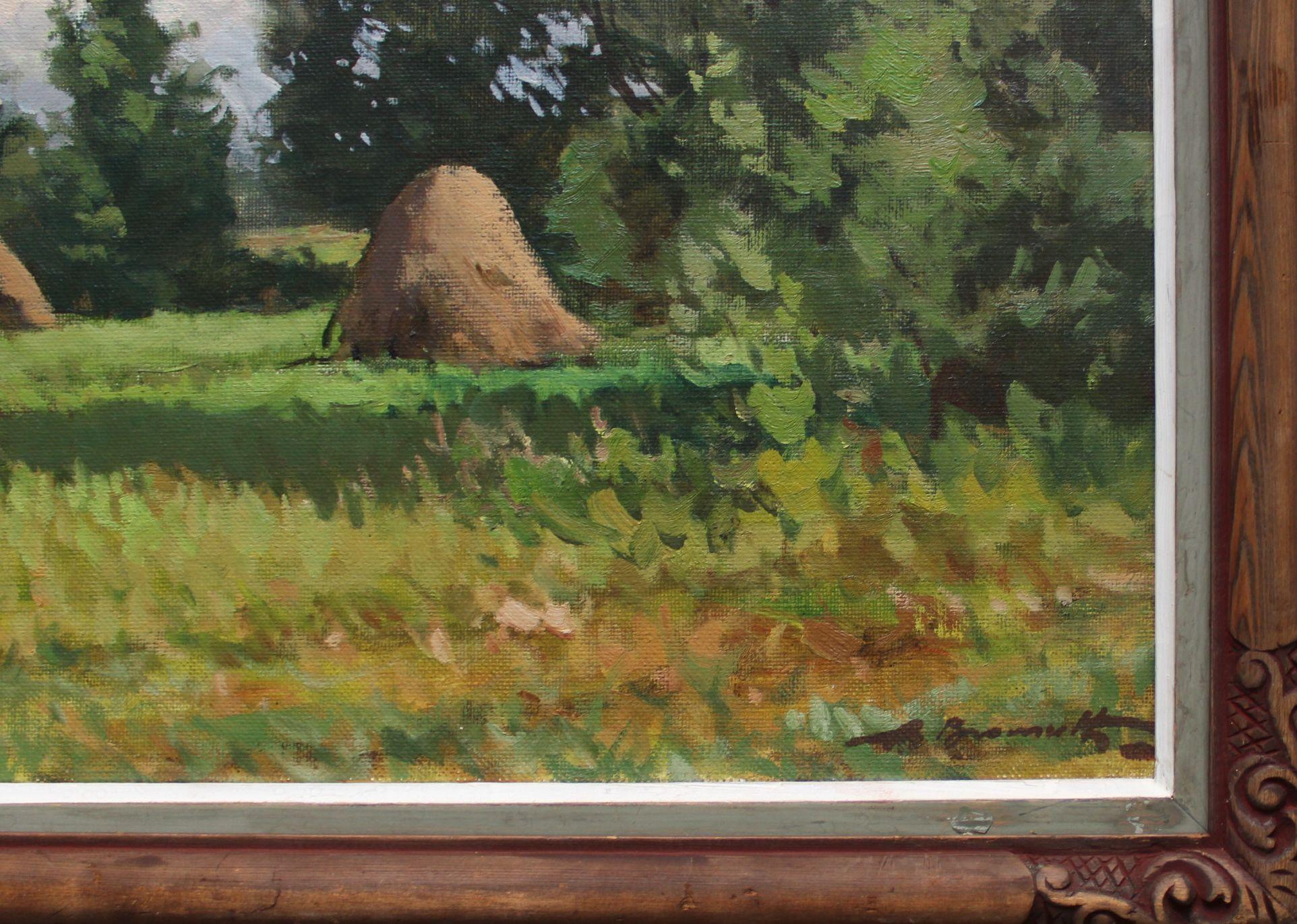 Die Wiese eines jungen Bauern,  Öl/Leinwand, 50x70 cm (Realismus), Painting, von Alfejs Bromults 