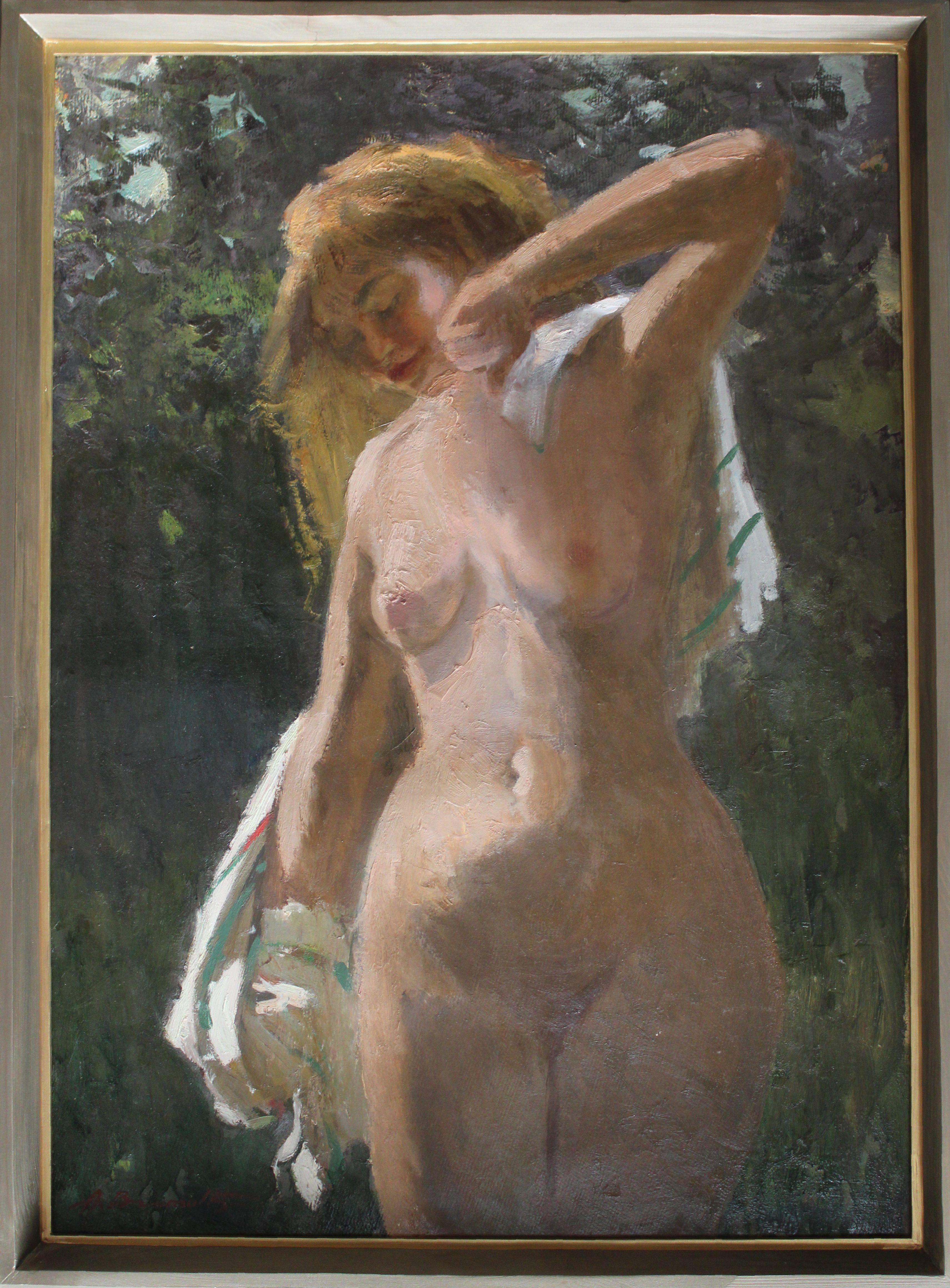 Legge. 1979. Olio su cartone, 96x70 cm in vendita 4