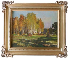 Herbst. Cardboard, Öl, 39x49 cm, Pappe