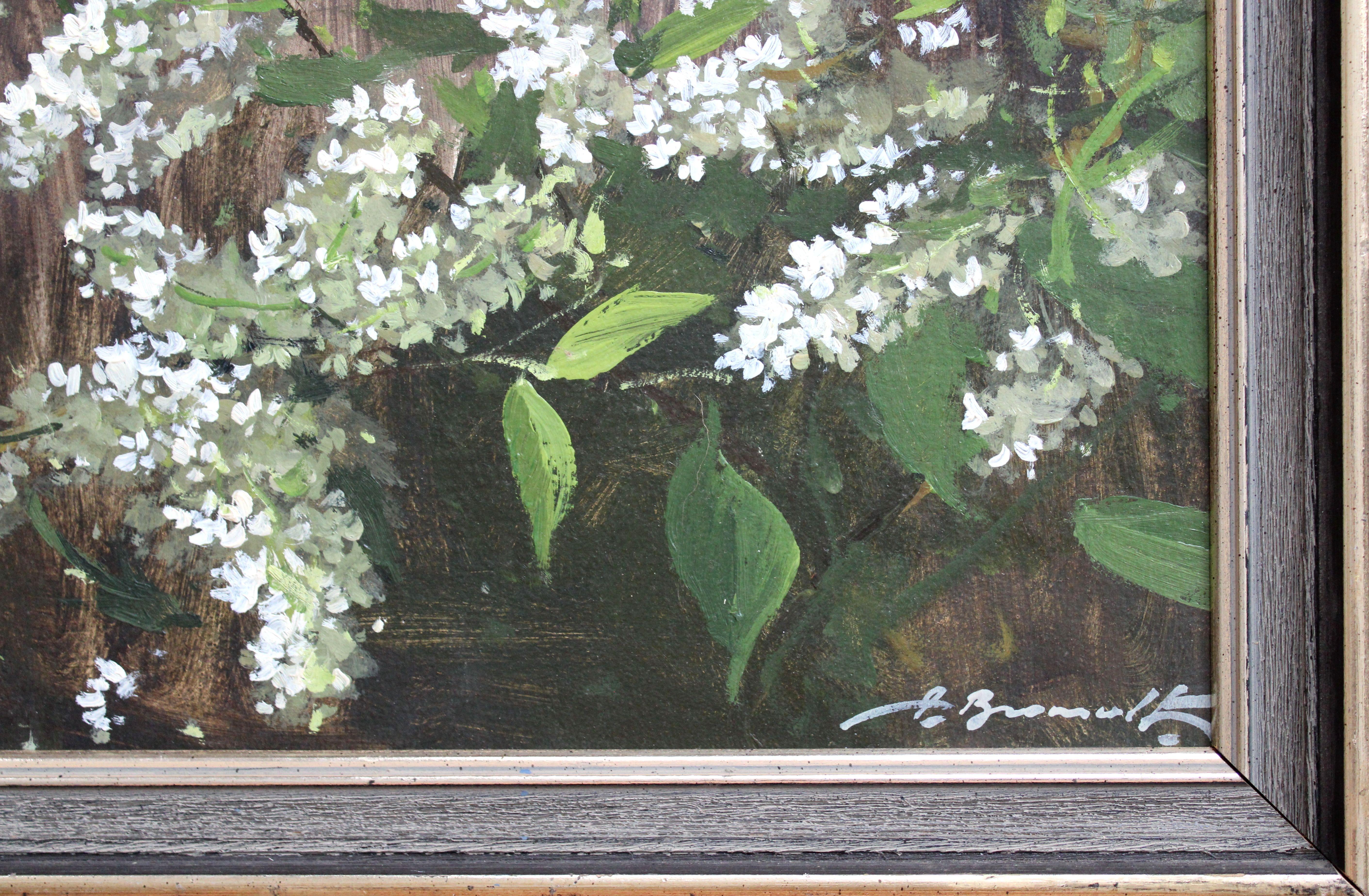 Vogelkirsche. Öl auf Karton, 40x50 cm, Öl (Realismus), Painting, von Alfejs Bromults