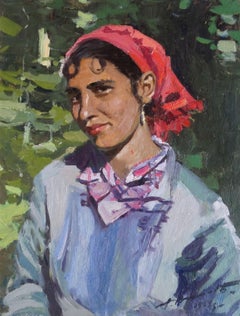 Gypsy woman. 1959., oil on cardboard, 48x37 cm