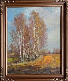 Homeward. 1985, oil on cardboard and canvas, 50x40 cm