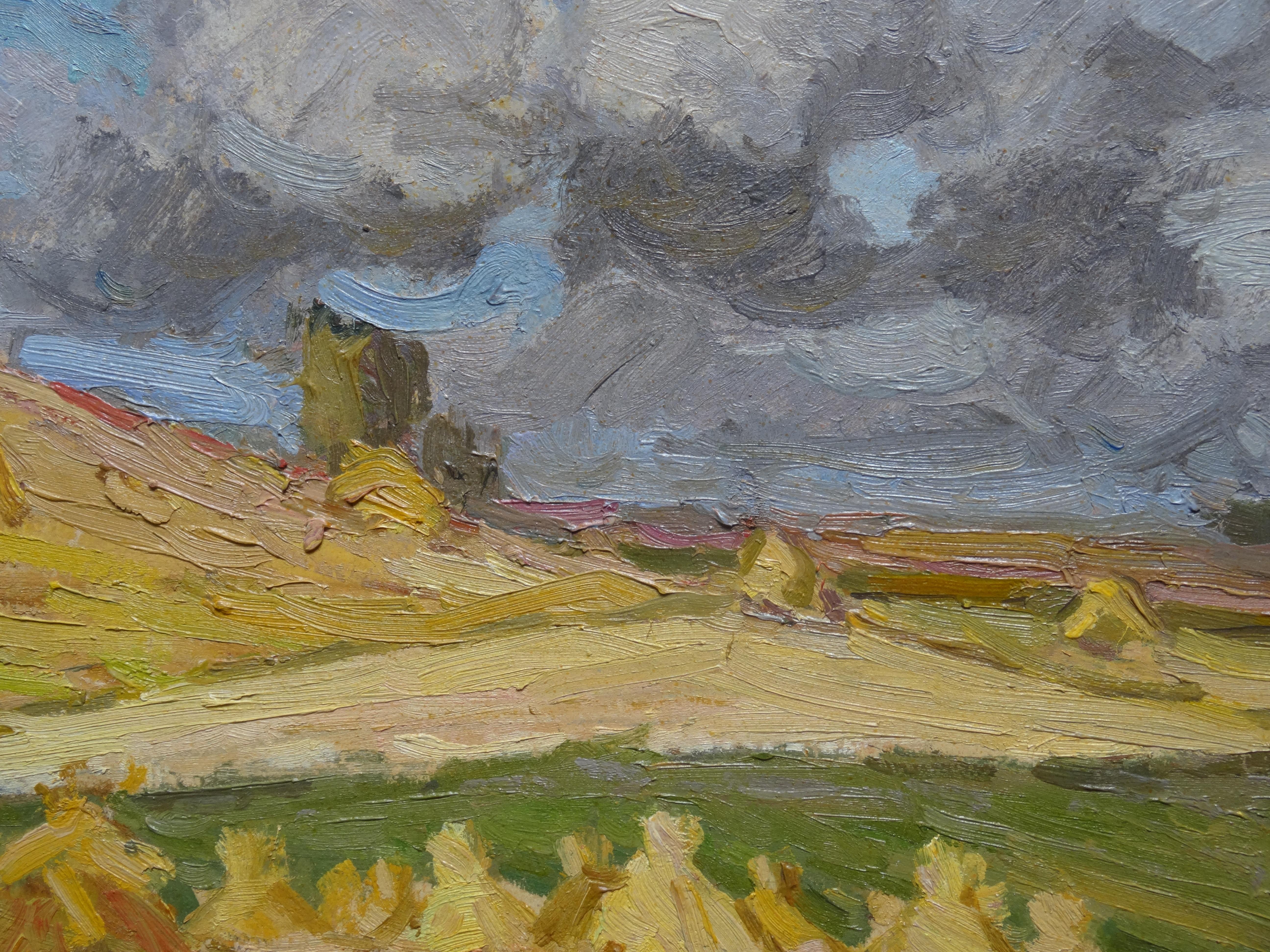 Landscape. 1942. Oil on cardboard, 36.5x47.5 cm

Alfejs Bromults (1913.3.IV - 1991.11.I)

His first professional education was at National University at studies to R.Suta, J. Bine and G. Skilters. Still 1938 he learned at academy of Art in Latvia